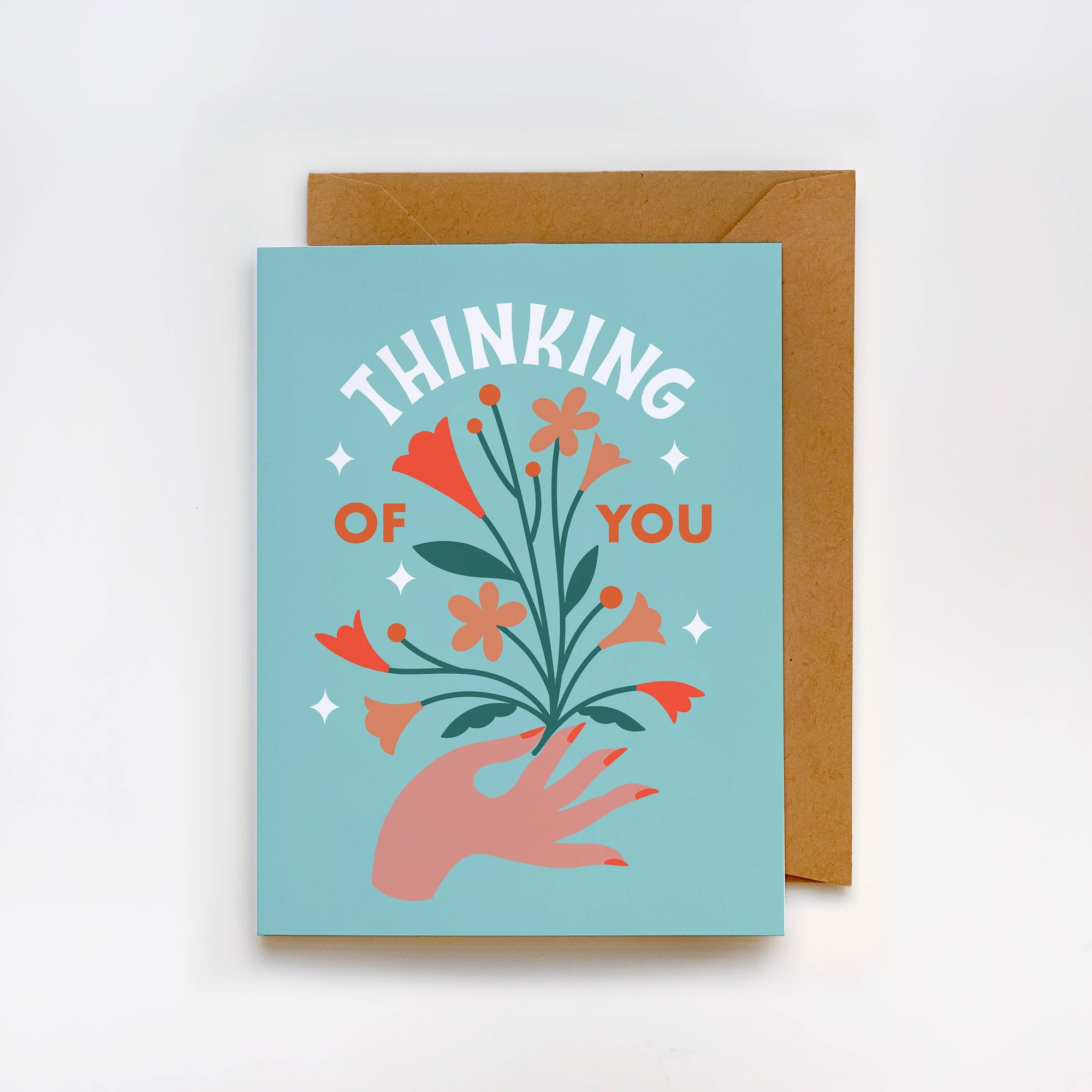 Thinking Of You Blue Greeting Card