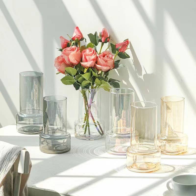 Glass Floral Vase, Small Glass Vases, Tabletop Vases, Gifts