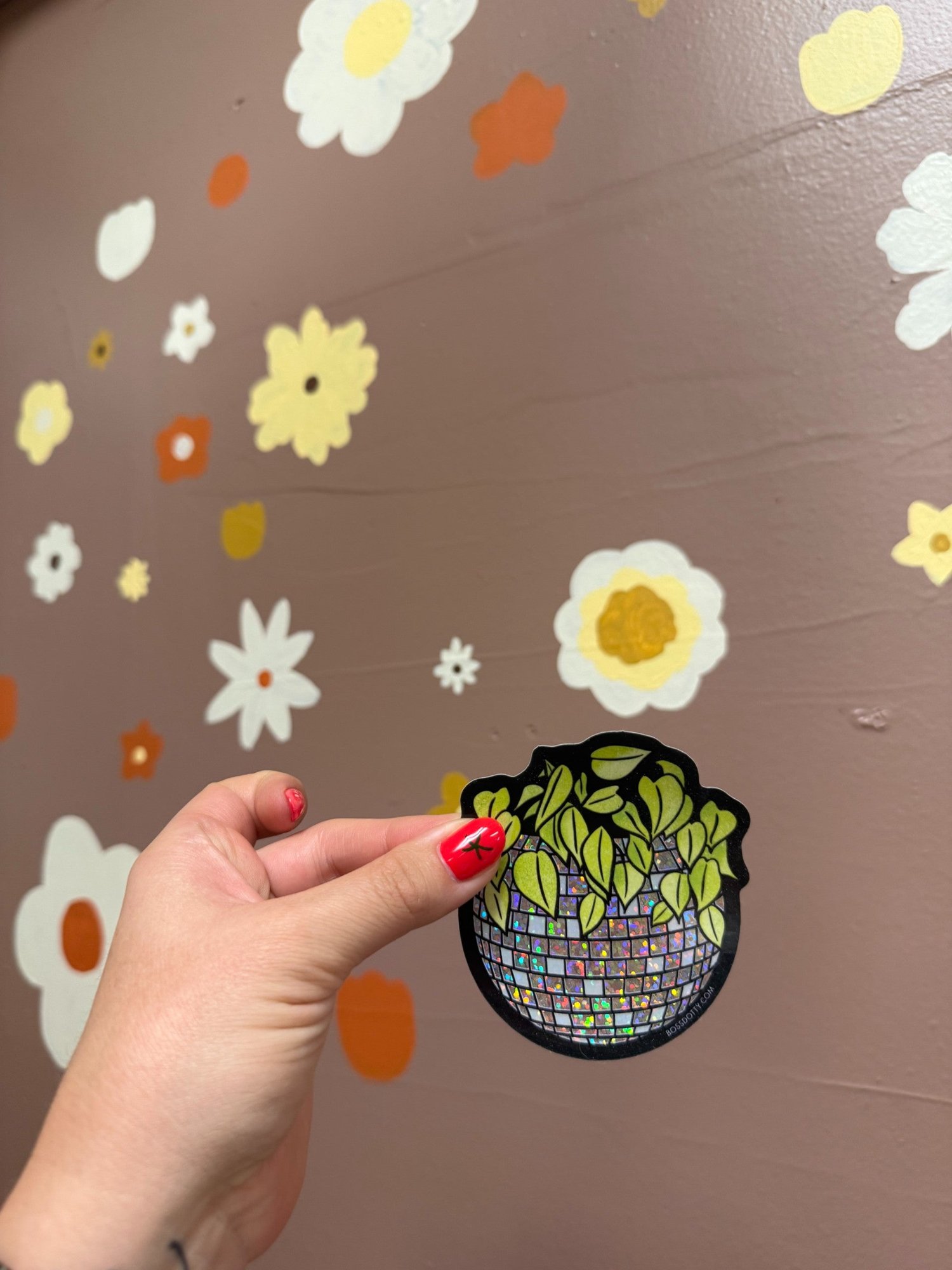 Boss Dotty - Disco Planter Sticker