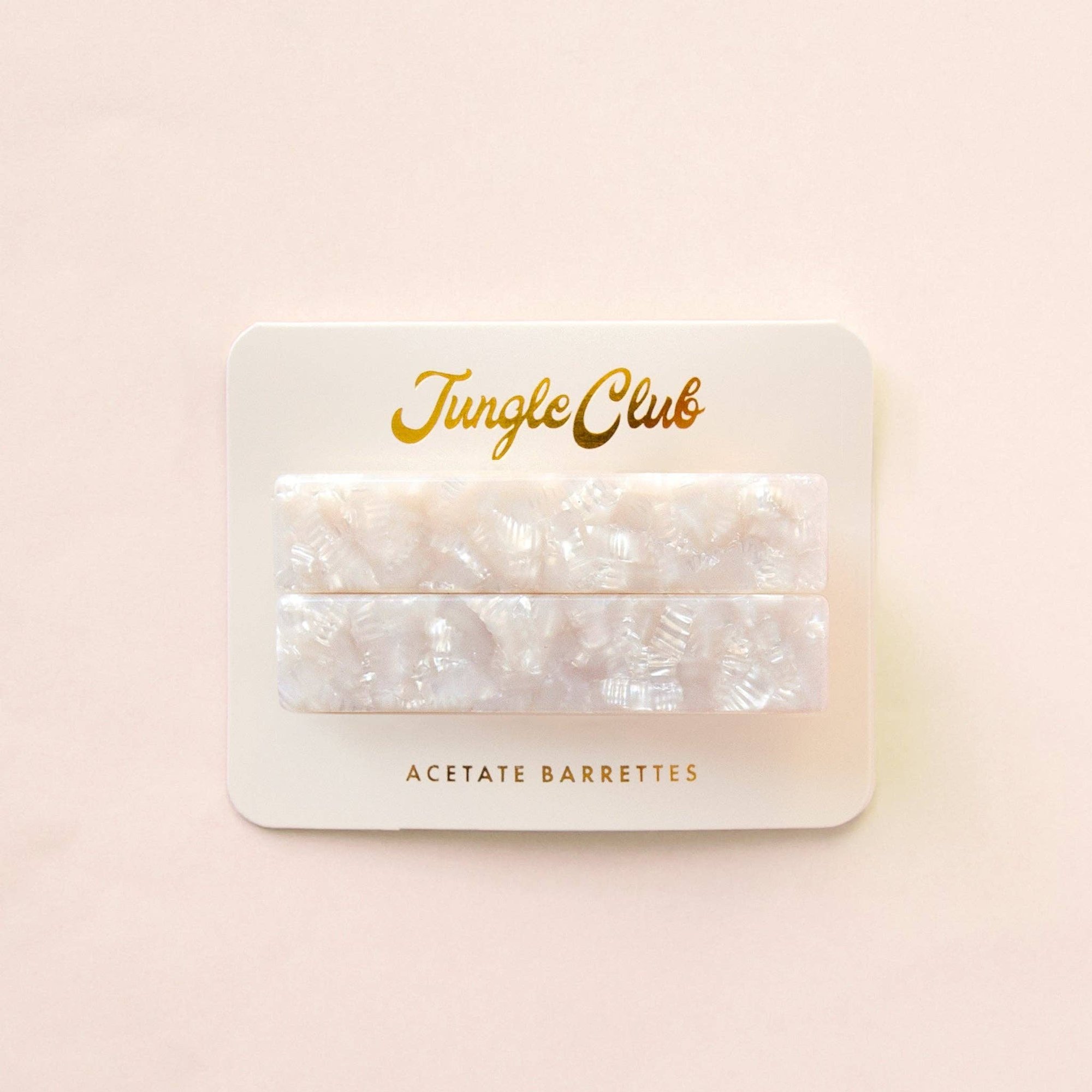 Acetate Barrettes | Pearl Ivory