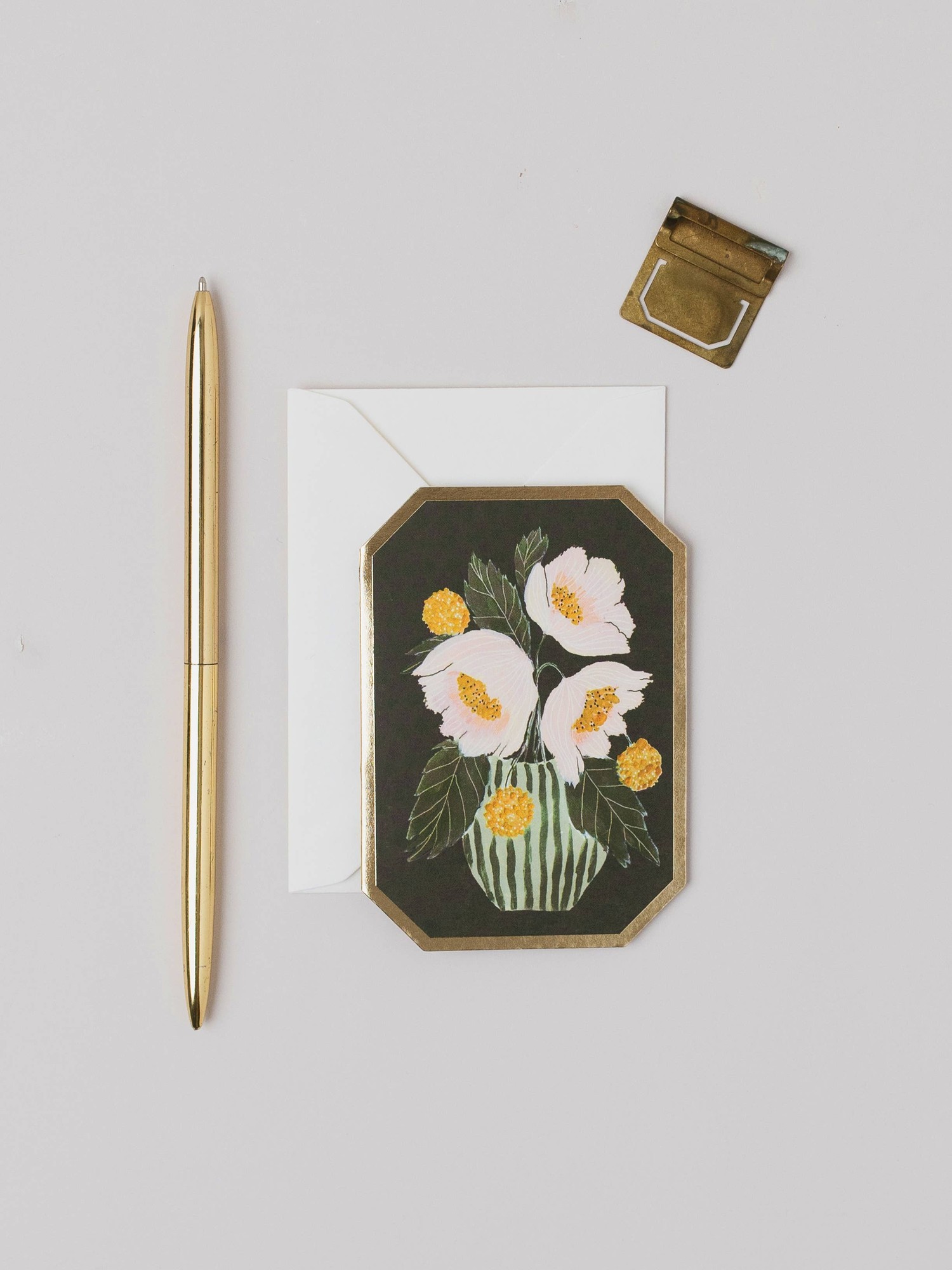 ANEMONE BOTANICAL FLORAL DIE CUT MINI CARD