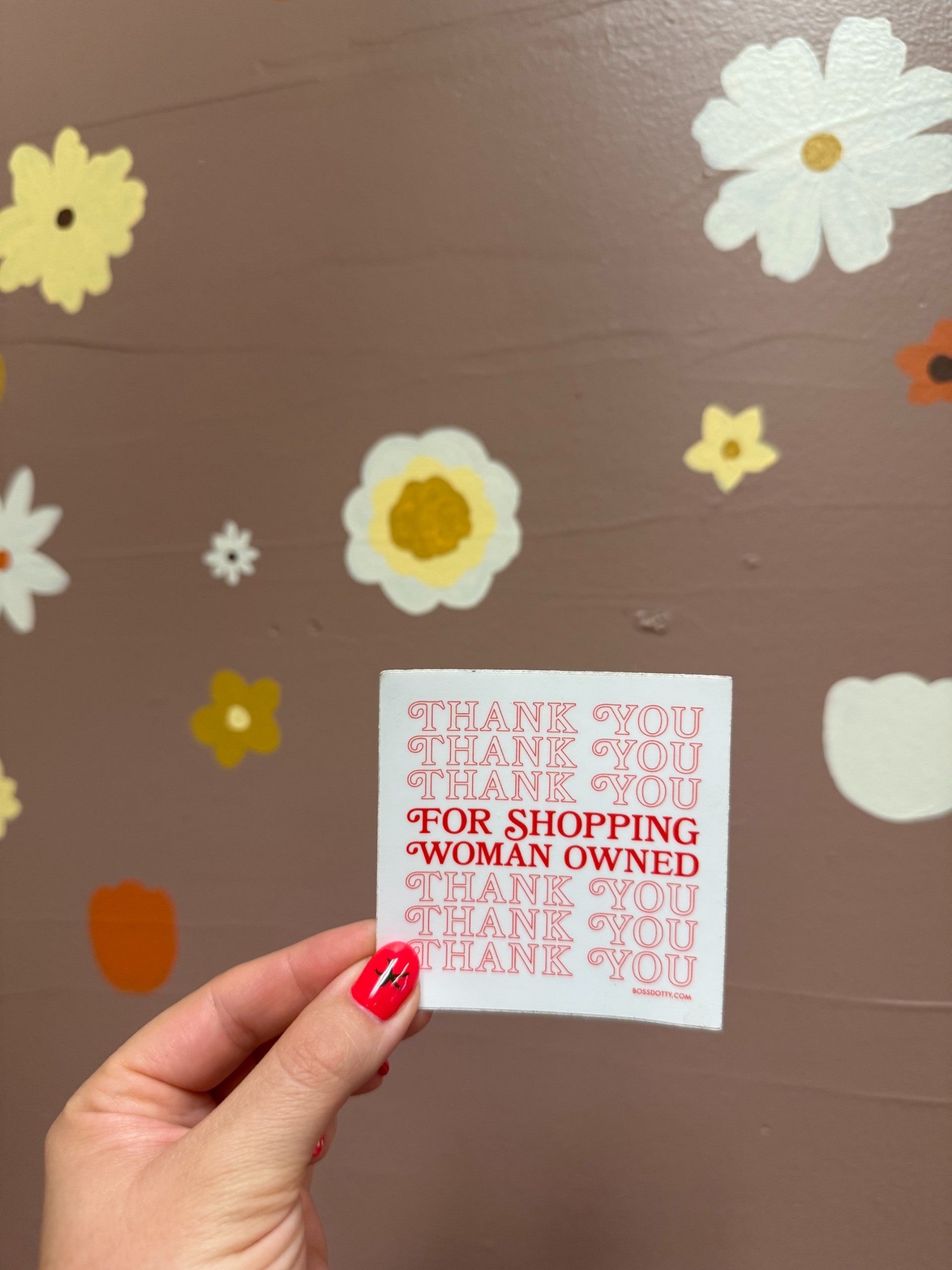 Boss Dotty Thank You Sticker